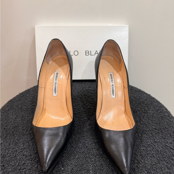 Manolo Blahnik BB pump, black leather 105mm - Picture 3 of 3